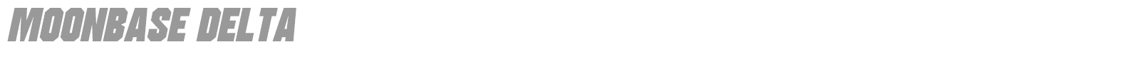 Moonbase Delta font preview